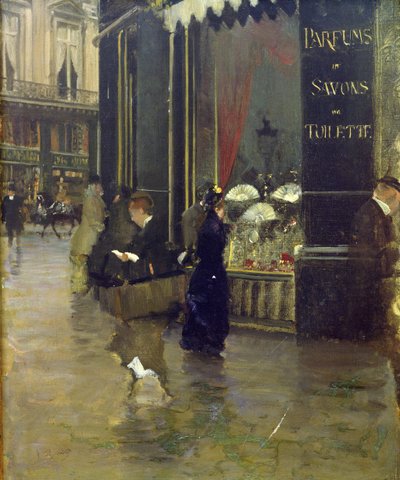 La Parfumerie Viollet, Boulevard des Capucines door Giuseppe de Nittis